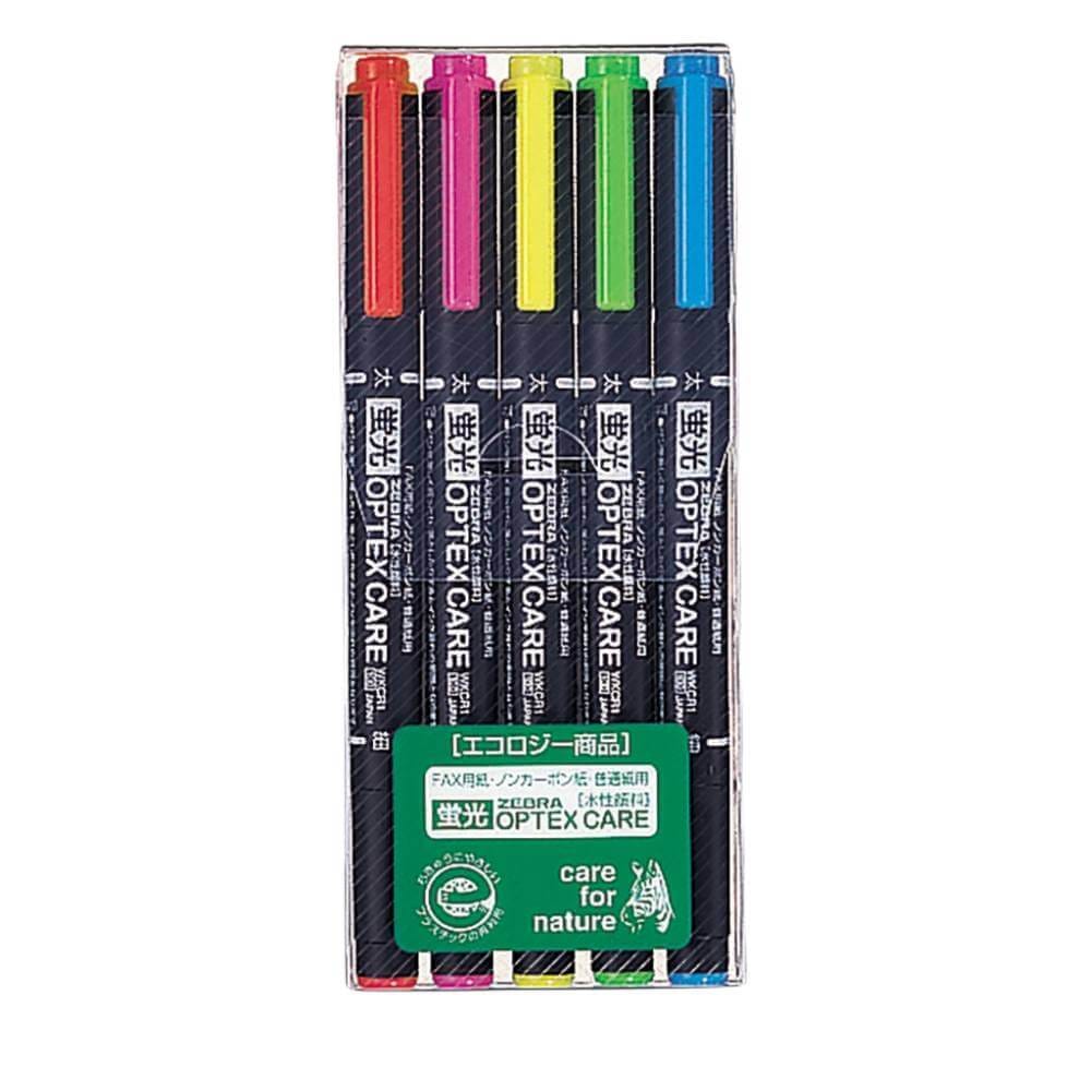 ปากกาไฮไลท์ 2 หัว ZEBRA OPTEX CARE 5C แพ็ค 5 สี_6